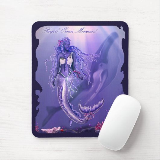 Lila Meerjungfrau Mousepad (Mit Mouse)