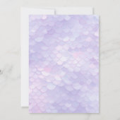 Lila Meerjungfrau Oneder See 1. Geburtstag Party Einladung (Rückseite)