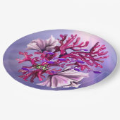 Lila Meerjungfrau Pappteller (Schrägansicht)