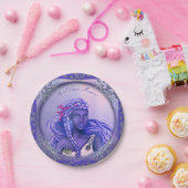 Lila Meerjungfrau Pappteller (Party)