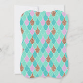 Lila Meerjungfrau-Partygeburtstagseinladung Einladung (Rückseite)