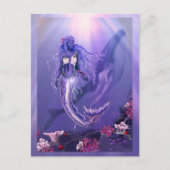 Lila Meerjungfrau Postkarte (Vorderseite)