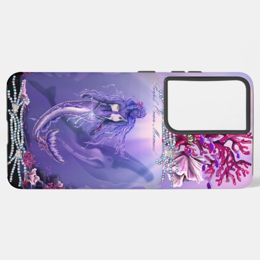 Lila Meerjungfrau Samsung Galaxy Hülle (Rückseite (Horizontal))