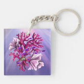 Lila Meerjungfrau-Schlüsselanhänger Schlüsselanhänger (Rückseite)