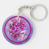 Lila Meerjungfrau-Schlüsselanhänger Schlüsselanhänger (Rückseite)