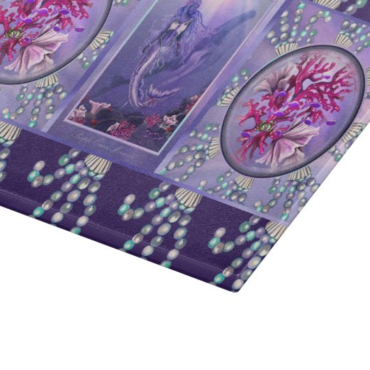 Lila Meerjungfrau Schneidebrett (Ecke)