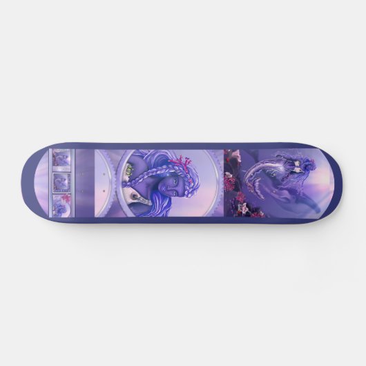 Lila Meerjungfrau-Skateboard Skateboard (Horizontal)