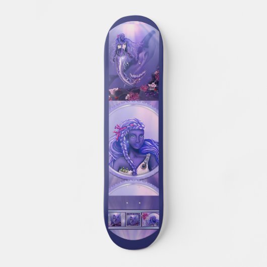 Lila Meerjungfrau-Skateboard Skateboard (Vorderseite)