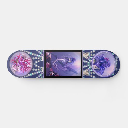 Lila Meerjungfrau-Skateboard Skateboard (Horizontal)