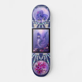 Lila Meerjungfrau-Skateboard Skateboard (Vorderseite)