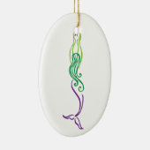 Lila Meerjungfrau-Verzierung Keramik Ornament (Rechts)