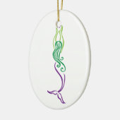 Lila Meerjungfrau-Verzierung Keramik Ornament (Links)