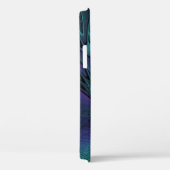 Lila Meetings Türkis Modernes Abstraktes Fraktal K Case-Mate iPhone Hülle (Rückseite / Rechts)