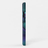 Lila Meetings Türkis Modernes Abstraktes Fraktal K Case-Mate iPhone Hülle (Hinten/Rechts)