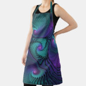 Lila Meetings Türkis Modernes Abstraktes Fraktal K Schürze (InSitu)