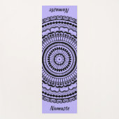 Lila Mehndi Henna Mandala Yogamatte (Vorderseite)