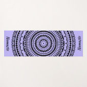 Lila Mehndi Henna Mandala Yogamatte (Vorderseite (Horizontal))