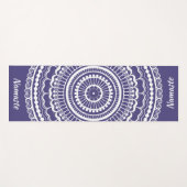 Lila Mehndi Henna Mandala Yogamatte (Vorderseite (Horizontal))