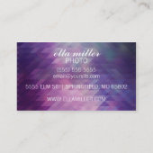 Lila mehrfarbige geometrische Visitenkarte (Rückseite)