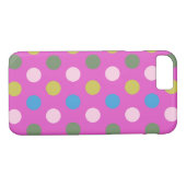 Lila Mehrfarbige Polka Dots Case-Mate iPhone Hülle (Rückseite (Horizontal))