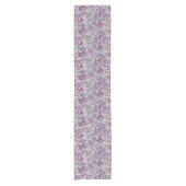 Lila mehrfarbiges Floral Paisley Kurzer Tischläufer (Vorderseite)