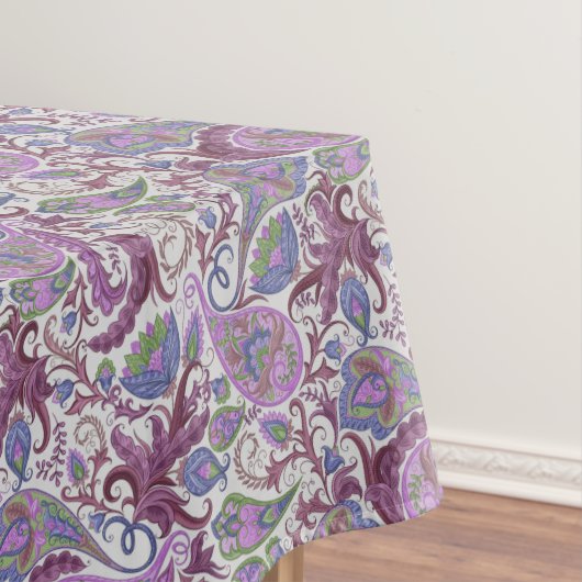 Lila mehrfarbiges Paisley Tablett Tischdecke (Beispiel)