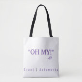 Lila "MEIN OH-!" 2 Ton-Tasche Tasche (Vorderseite)