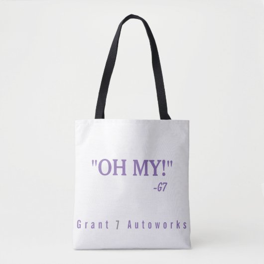 Lila "MEIN OH-!" 2 Ton-Tasche Tasche (Vorderseite)