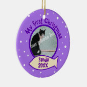 Lila meine erstes Weihnachtskundenspezifische Keramikornament (Rechts)