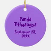 Lila meine erstes Weihnachtskundenspezifische Keramikornament (Hinten)