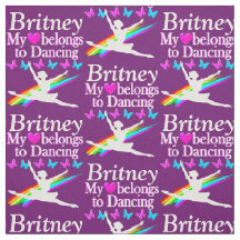 LILA MEINE HERZGEBIETE ZU TANZEN CUSTOM FABRIC