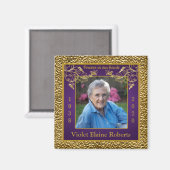 Lila Memorymagazin Magnet (Vorderseite/Rückseite)
