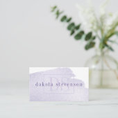 Lila Menge | Chic Lavender Violet Watercolor Visitenkarte (Stehend Vorderseite)