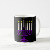 lila menorah hanukkah kaffeetasse (VorderseiteRechts)