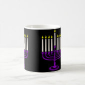 lila menorah hanukkah kaffeetasse (Mittel)