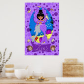 Lila Merfade und Dolphin Print Poster (Küche)