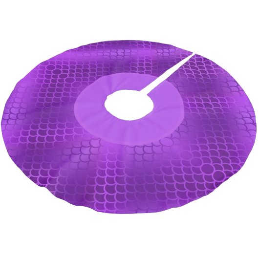 Lila Merkmal Polyester Weihnachtsbaumdecke (Schrägansicht)