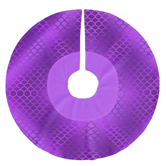 Lila Merkmal Polyester Weihnachtsbaumdecke (Vorderseite)