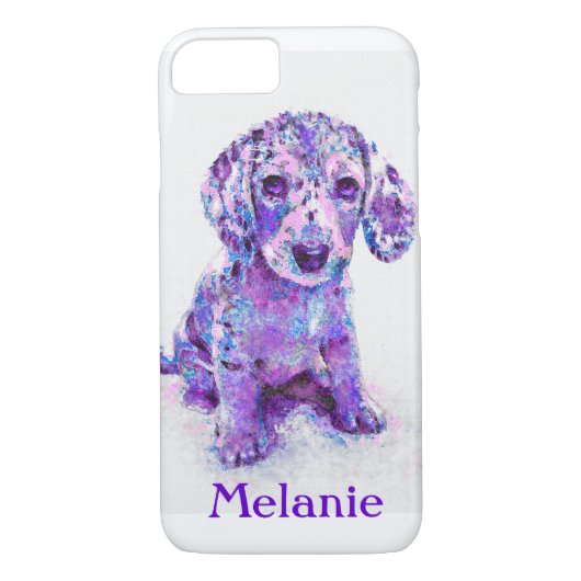 lila merle Dackel iPhone 7 Kasten Case-Mate iPhone Hülle (Rückseite)