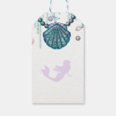 Lila Mermaid Beach Bling Geburtstagsparty Gefallen Geschenkanhänger (Rückseite)