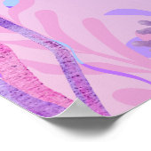 Lila Mermaid Bedroom Wall Art Poster (Ecke)