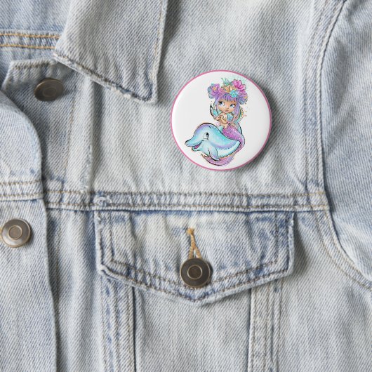 Lila Mermaid Button (Beispiel)