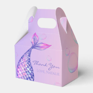 Lila Mermaid Favor Box Geschenkschachtel