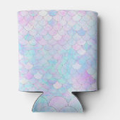 Lila Mermaid-Fin-Muster Opal Can Cooler Dosenkühler (Rückseite)