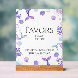 Lila Mermaid Geburtstagsparty-Liebhaber Acrylschild