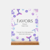 Lila Mermaid Geburtstagsparty-Liebhaber Acrylschild (Vorderseite)