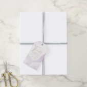 Lila Mermaid Girl Birthday Party Geschenkanhänger (Mit Garn)