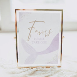 Lila Mermaid Girl Geburtstagsfavoriten Zeichen Poster