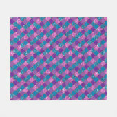 Lila  Mermaid-Glitzer Fleecedecke (Vorderseite (Horizontal))