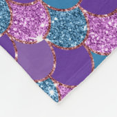 Lila Mermaid-Glitzer Fleecedecke (Ecke)
